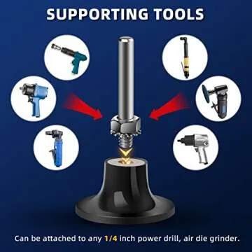 Tanzfrosch 108Pcs Sanding Discs Set 2 inch Quick Change Disc with 1/4 inch Holder Surface Conditioning Disc for Die Grinder Surface Prep Strip Grind Polish Burr Finish Rust Paint Removal
