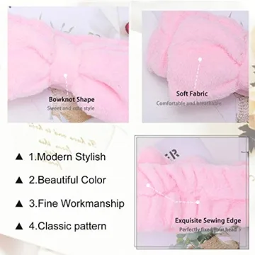 LADES Facial Headband - Soft Bow Spa Headband for All Ages