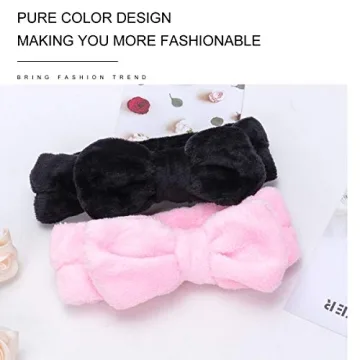 LADES Facial Headband - Soft Bow Spa Headband for All Ages