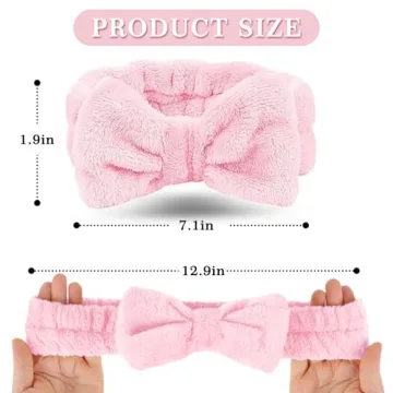 LADES Facial Headband - Soft Bow Spa Headband for All Ages