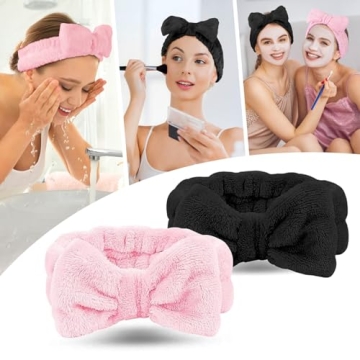 LADES Facial Headband - Soft Bow Spa Headband for All Ages
