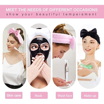 LADES Facial Headband - Soft Bow Spa Headband for All Ages