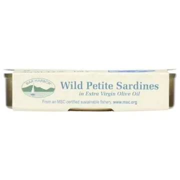 BAR HARBOR Wild Petite Sardines Extra Virgin Olive Oil, 4.2 OZ