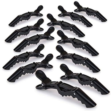 Deke Home Women styling hairclip - 12 pcs professional alligator plastic hair sectioning clips - Dur...