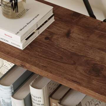 Industrial 5-Tier Ladder Shelf Bookcase for Home & Office