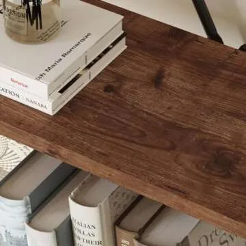 Industrial 5-Tier Ladder Shelf Bookcase for Home & Office