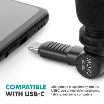 Movo MA5C USB C Microphone - Portable Professional Sound