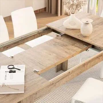Mobili Fiver Easy Extendable Dining Table for 6-8