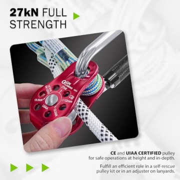 GM CLIMBING 27kN Micro Pulley for Climbing and Rigging