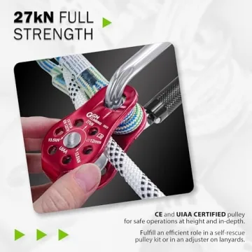 GM CLIMBING 27kN Micro Pulley for Climbing and Rigging