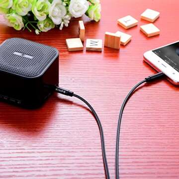 KINPS 10FT Aux Cable for Headphones & Devices