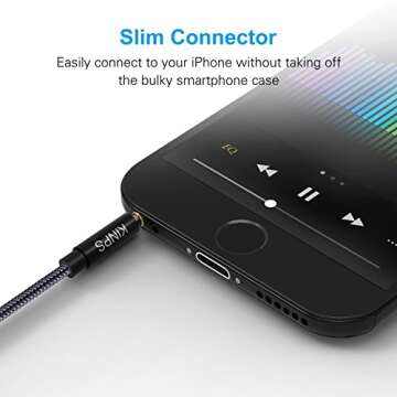 KINPS 10FT Aux Cable for Headphones & Devices