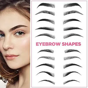 Skymore Eyebrow Ruler, 100Pcs Eyebrow Stencil Microblading Ruler, Disposable Eyebrow Template Eyebrow Ruler Sticker, Eyebrow Shape Kit for Microblading Supplies, 3 Minutes Makeup Tools For Eyebrow