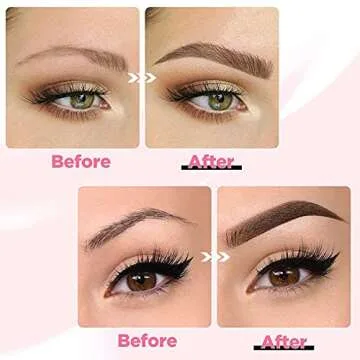 Skymore Eyebrow Ruler, 100Pcs Eyebrow Stencil Microblading Ruler, Disposable Eyebrow Template Eyebrow Ruler Sticker, Eyebrow Shape Kit for Microblading Supplies, 3 Minutes Makeup Tools For Eyebrow