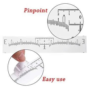 Skymore Eyebrow Ruler, 100Pcs Eyebrow Stencil Microblading Ruler, Disposable Eyebrow Template Eyebrow Ruler Sticker, Eyebrow Shape Kit for Microblading Supplies, 3 Minutes Makeup Tools For Eyebrow
