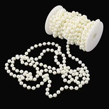 Jerler 11 Yards Pearl Garland for Elegant DIY Decorations