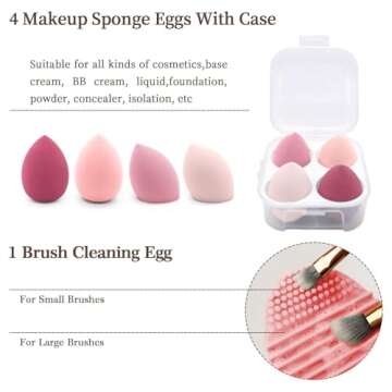 Koccido Makeup Brushes 22 Pcs Makeup Kit,Foundation Brush Eyeshadow Brush Make up Brushes Set (Pink, 22 Piece Set Large)