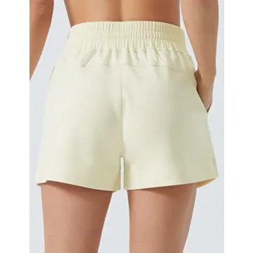 Comfortable High Waisted Women's Sweat Shorts with Pockets