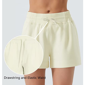 Comfortable High Waisted Women's Sweat Shorts with Pockets