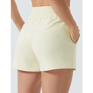 Comfortable High Waisted Women's Sweat Shorts with Pockets