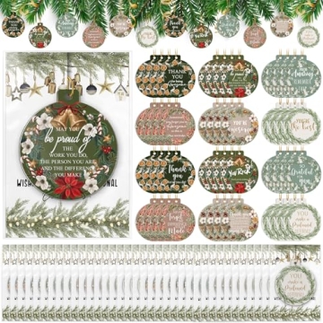 Heigble 48 Sets Christmas Employee Appreciation Gifts - Inspirational Ornaments for Coworkers