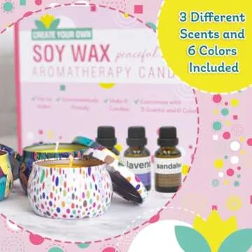 PURPLE LADYBUG DIY Candle Making Kit for Teens with Aromatherapy Scents - Fun Candle Making Kit for Kids Ages 8-12 Girls & Boys - Make Your Own Candles for Beginners, Crafts for Adults Women