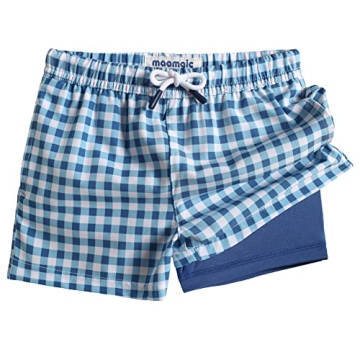 maamgic Boys Swim Trunks with Compression Liner for Toddlers - Quick Dry and 4-Way Stretch