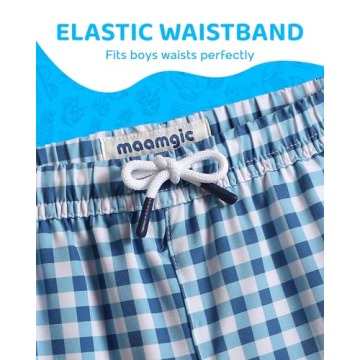 maamgic Boys Swim Trunks with Compression Liner for Toddlers