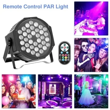 U`King 10-Pack RGB LED Stage Lights with Remote