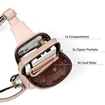 Aomiduo Leather Sling Backpack Stylish Crossbody Bag