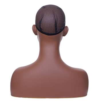 JINGFA Whosale Realistic Female Mannequin Head with Shoulders Manikin Wig Head Stands for Wigs,Makeup,Jewerly,Beauty Accessories Displaying