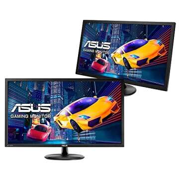 ASUS 21.5" Computer Gaming Monitor - Full HD 1920x1080, Adaptive-Sync/FreeSync, 1ms Response Time, 75Hz Refresh Rate, HDMI - VP228QG,Black