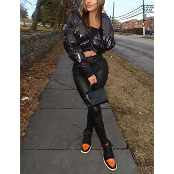 UANEO Women's Cropped Puffer Jacket: Stylish, Warm, & Versatile for Winter