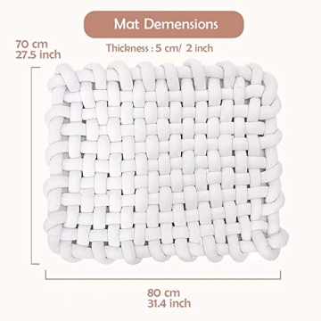 Wonder Space Knotted Plush Mat for Tummy Time & Nursery