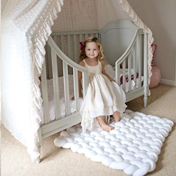 Wonder Space Knotted Plush Mat for Tummy Time & Nursery