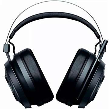 Razer Nari Essential Wireless 7.1 Surround Sound Gaming Headset: THX Spatial Audio - Auto-Adjust Headband & Swivel Cups - Auto-Adjust - Flip Mic - for PC, PS4, PS5 Only - Black