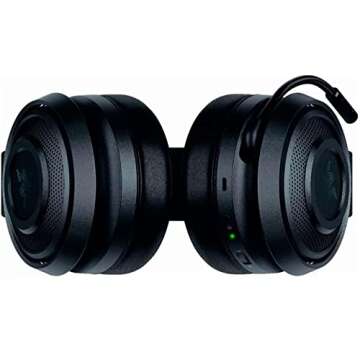 Razer Nari Essential Wireless 7.1 Surround Sound Gaming Headset: THX Spatial Audio - Auto-Adjust Headband & Swivel Cups - Auto-Adjust - Flip Mic - for PC, PS4, PS5 Only - Black