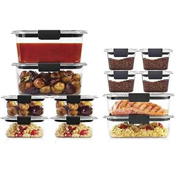 Rubbermaid Brilliance Leak-Proof Food Storage Containers | 24-Piece BPA-Free Set