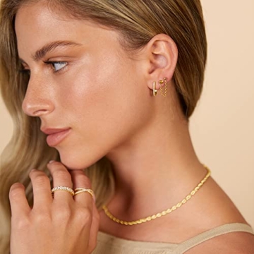 PAVOI 14K Gold Flat Back Stud Earrings - Elegant Comfort