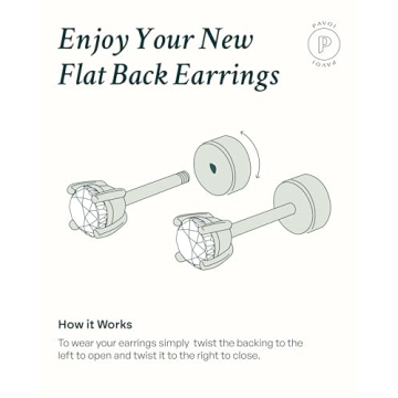 PAVOI 14K Gold Flat Back Stud Earrings - Elegant Comfort