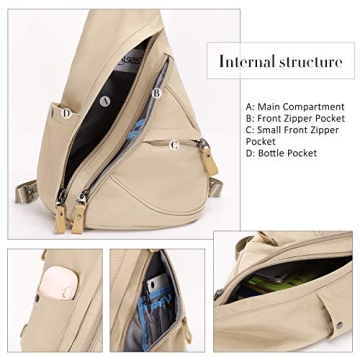 KL928 Nylon Sling Bag - Lightweight Water-Resistant Daypack