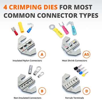 Wirefy Crimping Tool Set 5 PCS - Professional Ratcheting Crimper