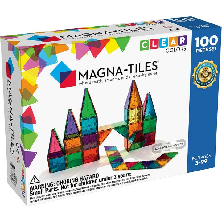 Magna-Tiles 100-Piece Set for Creative Kids Play