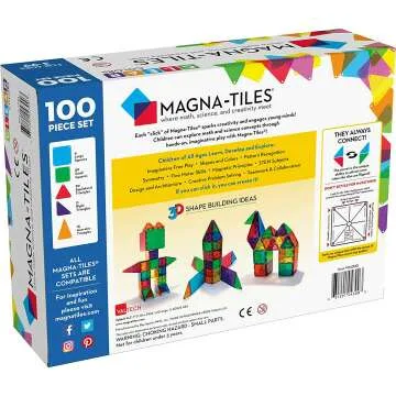 Magna-Tiles 100-Piece Set for Creative Kids Play