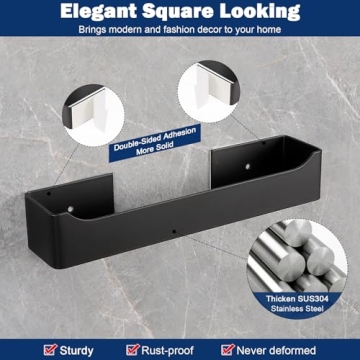 Self Adhesive Hand Towel Holder - Easy Install & Rustproof