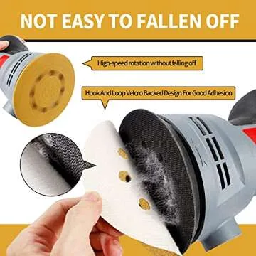 Keeimp 100 Pcs Sanding Discs 5-Inch Hook and Loop Assorted