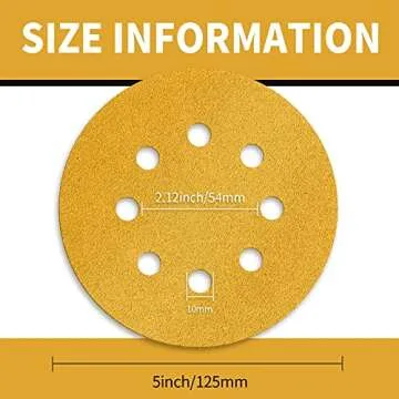 Keeimp 100 Pcs Sanding Discs 5-Inch Hook and Loop Assorted