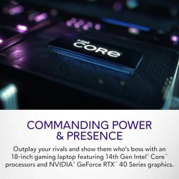 Alienware M18 Gaming Laptop - 18-inch QHD+ 165Hz 3ms Display, Intel Core i7-14700HX, 16GB DDR5 RAM, ...