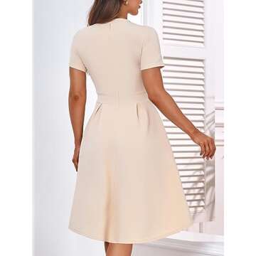 YATHON Vintage Summer Casual Dress with Pockets