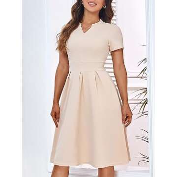 YATHON Vintage Summer Casual Dress with Pockets